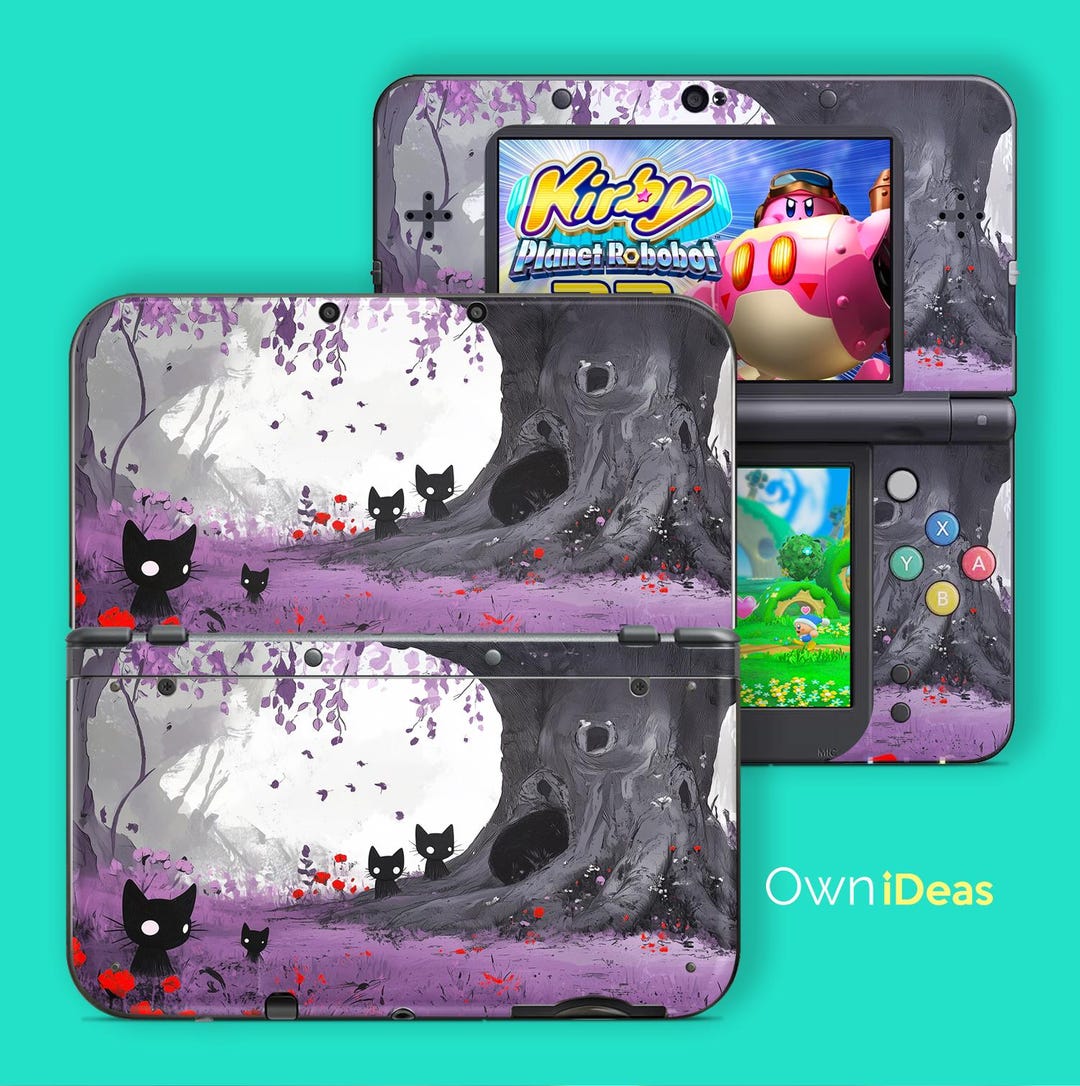 3ds Cover Sticker New 3DS Xl Case With 3M Unique Sticker Mysterious Black Cat Design ...