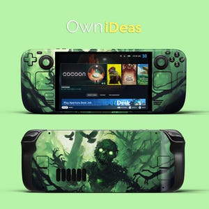 Steam Deck Decal Custom Horror Monster Design Vinyl Sticker for Steam Deck and Steam Deck Oled Clear Case