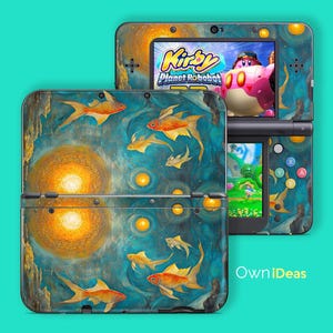 New 3DS xL 3M Vinyl Skin with Clear Shell Fantasy Aquatic Design Customizable Anime IP Children&#39;s Gift for 3DS XL 2DS xL 3DS New 3DS DSI xL