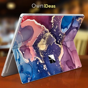 Surface pro 9 skin, colored marble Design personalized gift, Fits Surface Pro 9 8 7 6 5 4 3 X,Surface Go, Surface Go 2, Go 3