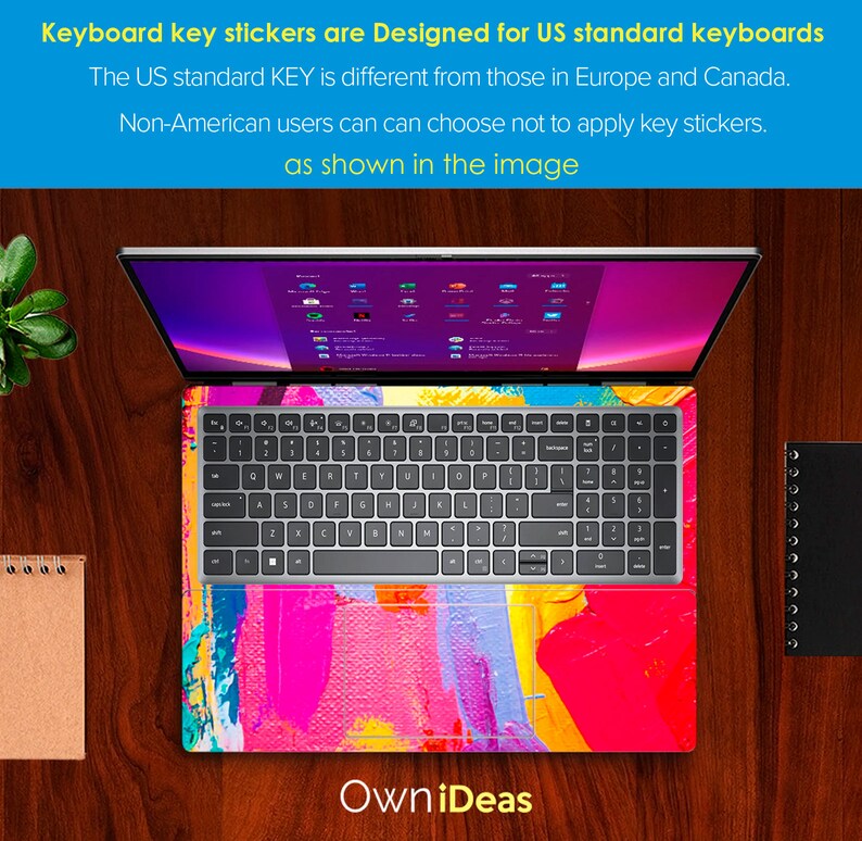 Hp Laptop Wraps, Abstract Oil Painting, Personalized Gift, Fits HP ...