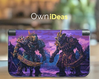 Japanese 2DS xL 3M Vinyl Case with Clear Shell Purple Mecha Design Customizable Anime IP Boyfriend Gift for 3DS XL 2DS xL 3DS New 3DS DSI xL