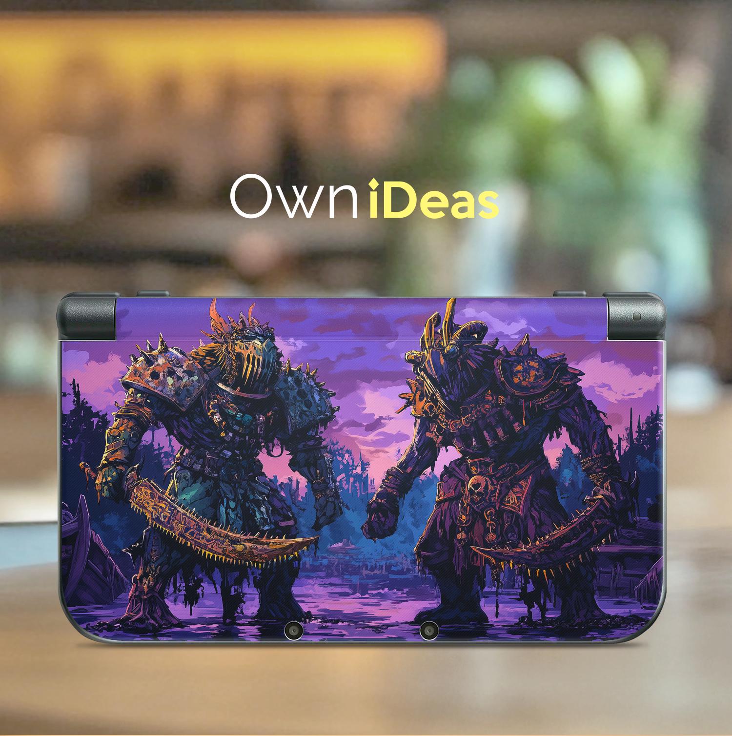 Japanese 2DS Xl 3M Vinyl Case With Clear Shell Purple Mecha Design