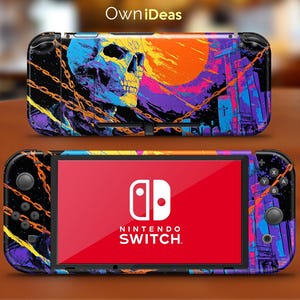 Switch Lite Skin Warp Decal Sunset Finale Design Create a unique Switch for Nintendo Dock and Consoles OLED Dock and Console Switch Lite