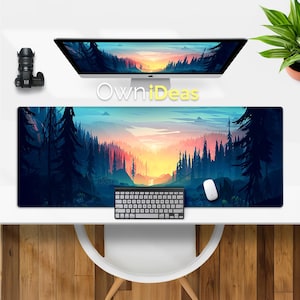 Mouse Pad Large Xl Jungle Desk Pad Gift Autumn Landscape Mouse Pad Aesthetic Mouse Pad Large RGB Light Desk Pad Oversized Desk Pad
