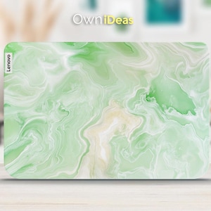 Lenovo Yoga 7 2 in 1 Laptop Skin Green Background Light Marble Pattern Personalized Gift for Yoga Thinkpad Thinkbook Ideapad Legion Series