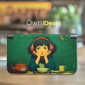 Kleine frische 2Ds Xl 3 M Vinyl Schutzhülle mit transparenter Schale Lonely Girl Design kann angepasst werden für 3Ds Xl 2Ds Xl 3Ds New 3Ds Dsi Xl