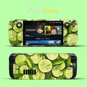 Oil Painting Lime Skin Steam Deck Oled Clear Skin Vinyl Sticker for Friend For Steam Deck and Steam Deck Oled