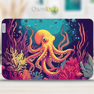 Lenovo IdeaPad Laptop Accessories Octopus Design Personalized Gift for Yoga ThinkPad ThinkBook Legion Slim Series