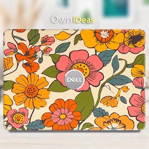 Dell G16 Laptop Decal Colorful Beautiful Flower Pattern Personalized Gift for XPS Latitude Inspiron Vostro Precision Alienware Series