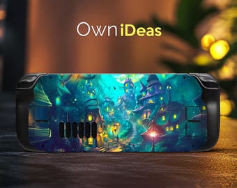 Steam Deck Game Skin Magic Castle Design Vinyl Sticker Clear Case for Steam Deck and Steam Deck Oled