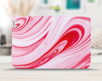 Skin para Thinkpad, portátil 2 en 1, calcomanía personalizada, diseño de mármol rosa, regalo personalizable, compatible con Yoga, Thinkpad, Thinkbook, Ideapad Legion Slim