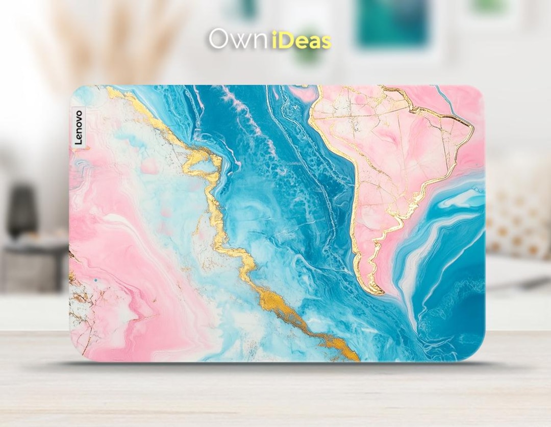Lenovo Thinkpad Laptop Decal Fantasy Blue Pink Marble Design ...