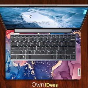 Lenovo Yoga Skin Convertible Laptop Purple Marble Design Custom Decal Customizable Gift Fits Yoga Thinkpad Thinkbook Ideapad Legion Slim image 4