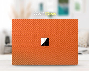 Surface Laptop Sticker Fiber Orange Solid Pattern Personalized Gift for Surface Laptop 2,3,4,5 and Surface Book 2,3