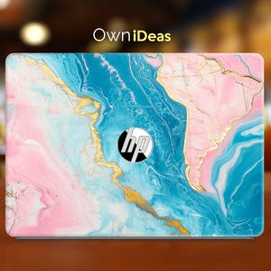 HP 17-da Laptop Decal Colorful Marble Pattern Personalized Gift for Spectre Pavilion Victus Omen Zbook Elite Probook Series