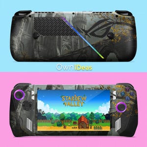 Asus Rog Ally Gaming Console Skins with Transparent Protective Case Forgotten Castle Design Customizable Photo Anniversary Gift