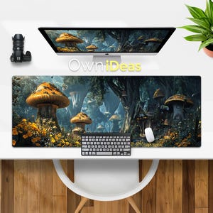 Computer Bürozubehör Dschungel Pilz Schreibtischmatte Ästhetische Benutzerdefinierte Mauspad Großes RGB Licht Personalisierte Maus Gaming Mauspad