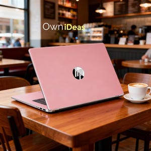 Skin per laptop in oro rosa, colore solido, regalo personalizzabile, decalcomania personalizzata per Dell, HP, Lenovo, Macbook, Surface Pro, Surface Laptop