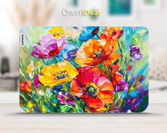 Lenovo Laptop Sticker Oil Painting Flower Vinyl Sticker Customizable Gift for Yoga ThinkPad ThinkBook IdeaPad Legion Slim Series