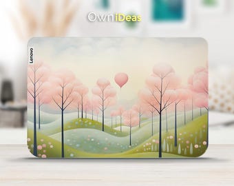 Adhesivo de vinilo para portátil Lenovo, diseño de árbol rosa, regalo personalizado para Yoga, Thinkpad, Thinkbook, Ideapad, Legion Slim Series