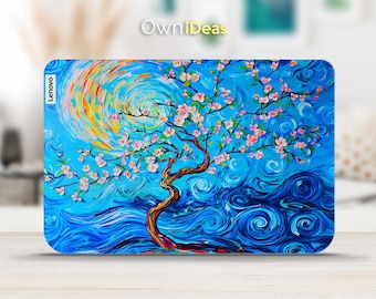 Lenovo Laptop Skin Aesthetic Flower Tree Design Personalized Gift Vinyl Sticker for Yoga ThinkPad ThinkBook IdeaPad Legion Slim Series