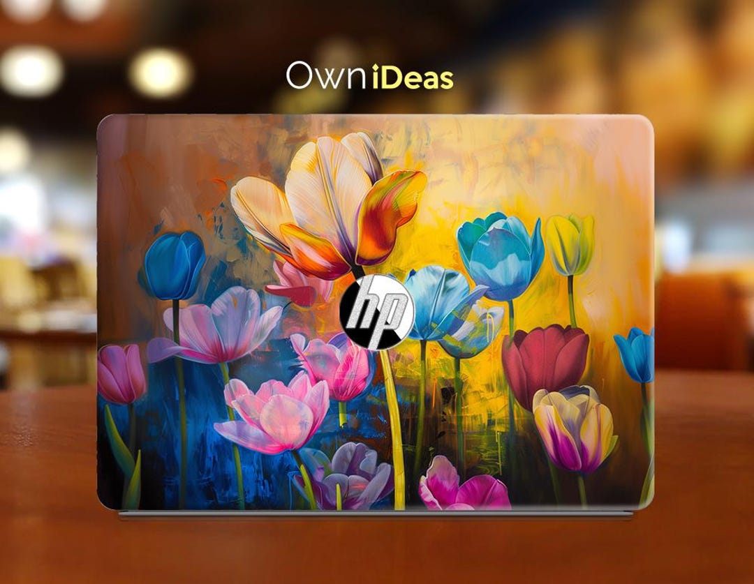 Hp Spectre Laptop Decal Oil Painting Flower Pattern Personalized Gift ...