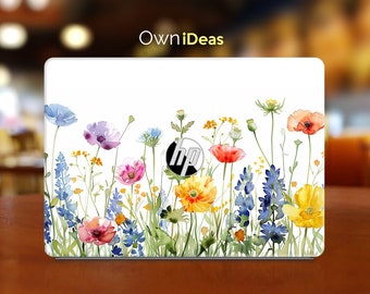 Hp Laptop Skin Buntes Blumenmuster personalisiertes Geschenk für Freundin Hp Spectre Envy Pavilion Victus Omen Zbook Elite Probook Serie