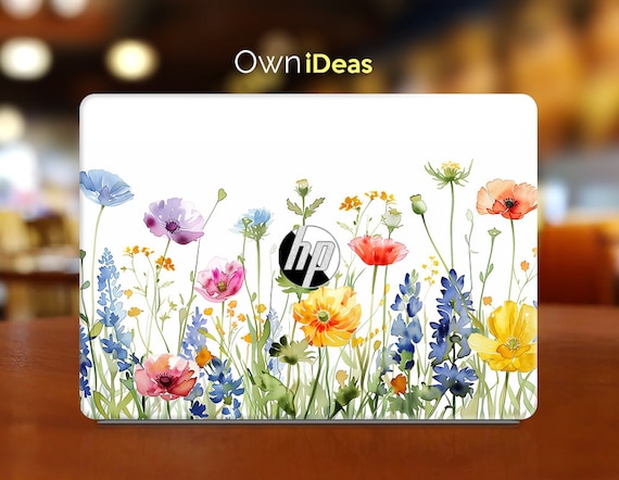 Hp Laptop Skin Colorful Flower Pattern Personalized Gift for