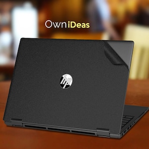 HP laptop skin mat zwarte kleur gepersonaliseerde sticker aanpasbaar cadeau voor HP Spectre Envy Pavilion Victus Omen Zbook Elite Probook