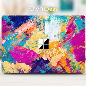 surface laptop 5 15 inch Decal , abstract oil painting  customizable personalized gifts , Fits Surface Laptop 2, 3, 4, 5 & Surface Book 2, 3