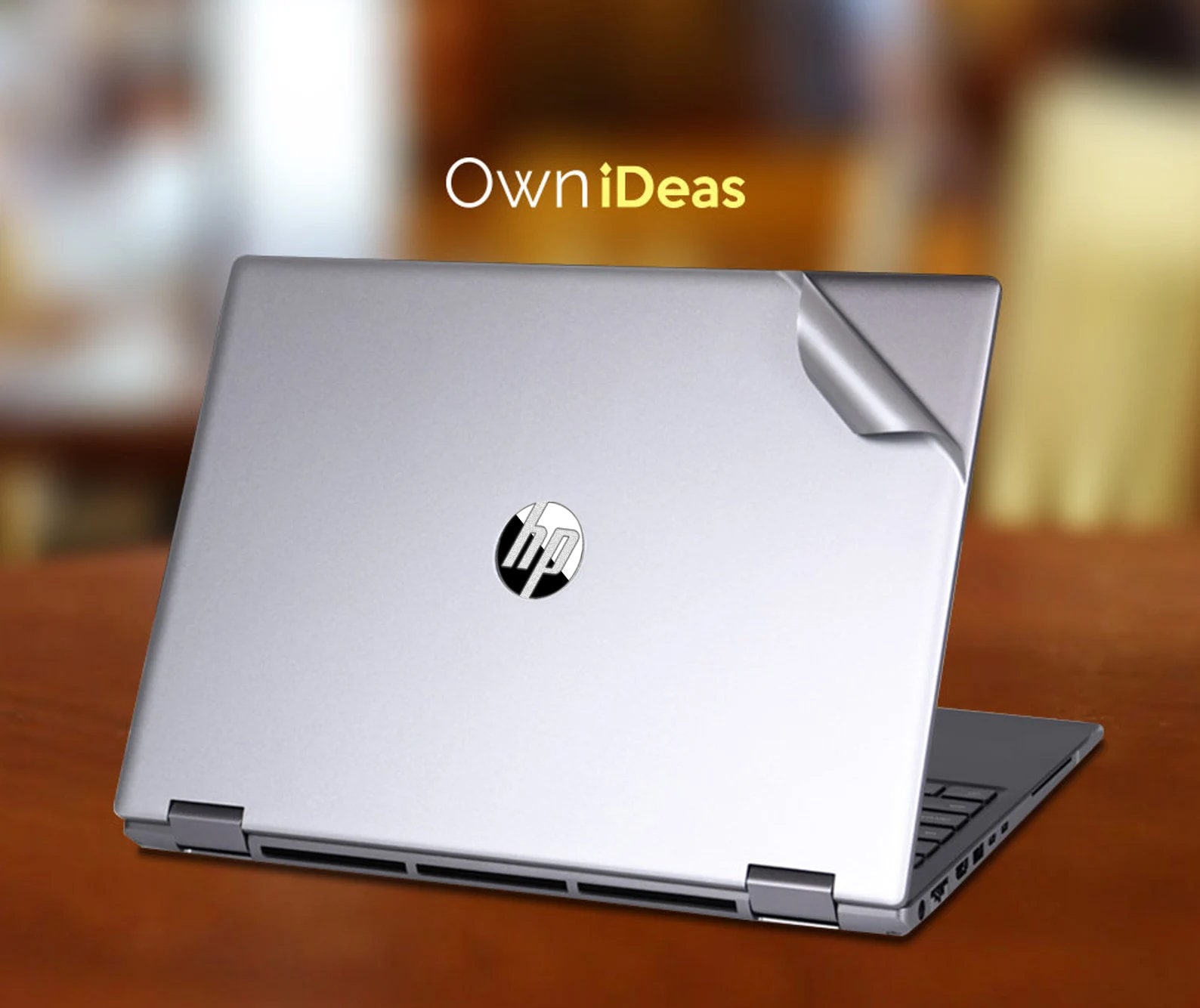 HP Laptop Skin Silver Solid Color Unique Customizable Gift Custom For HP Specter Envy Pavilion Victus Omen Zbook Elite Omnibook Probook