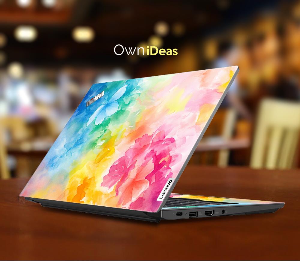 Lenovo ノートパソコン保護ステッカー カラフル スプラッシュパターン