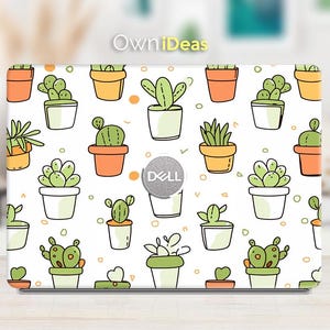 Dell XPS 9560 Laptop Sticker Cute Cactus Pattern Personalized Gift for XPS Latitude Inspiron Vostro Alienware Precision Series