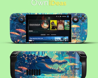 Custom Steam Deck Oled Skin Decal Accessory Sticker Jungle Behemoth Design Cute Birthday Gift for Sister