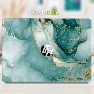 Hp envy laptop skin, Green marble texture, personalized gift, Fits Spectre, Envy, Pavilion, Victus, Omen, Hp laptop, Zbook, Elite, Probook