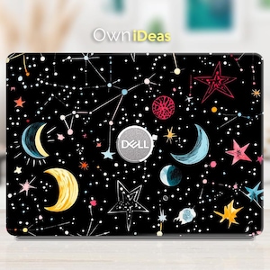 Dell Laptop Decal Star Moon Design Personalized Gift Custom Decal for XPS Latitude Inspiron Vostro Alienware Precision G Series