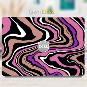 Dell Latitude 5420, Xps 15 Laptop Skin, Pink Abstract Curve Pattern Design, Personalized Customizable Gift, Fits Xps,Latitude,Inspiron