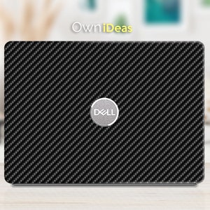 Dell Laptop Skin Fiber Black Solid Color Personalized Individualized Gift Fits Xps Latitude Inspiron Vostro Alienware Precision G Series image 5