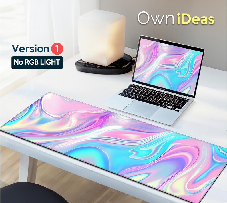 Color Line Desk Mat Personalized Aesthetic Mouse Pad Custom Office