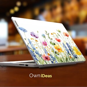 Pegatinas para ordenador Lenovo con diseño floral vívido, regalos personalizados para hermanas, para yoga, ThinkPad, ThinkBook, IdeaPad, Legion Slim imagen 5