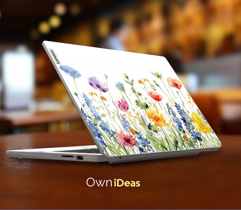 Pegatinas para ordenador Lenovo con diseño floral vívido, regalos personalizados para hermanas, para yoga, ThinkPad, ThinkBook, IdeaPad, Legion Slim imagen 5
