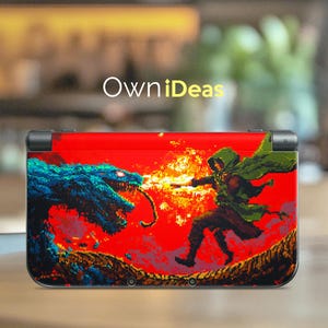 New 3DS skin with transparent shell Human-Dragon Showdown Design Brother Gift for 3DS XL 2DS XL 3DS New 3DS DSI xL