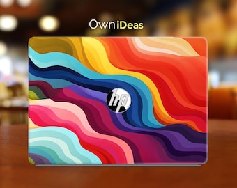 Hp 17.3 Laptop skin Vibrant Rainbow Swirl Laptop Skin Custom Gift Vinyl Sticker for Spectre Envy Pavilion Victus Omen Zbook Elite Probook