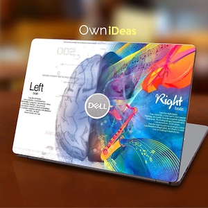 Dell Latitude Laptop Skin Left Right Brain Personalized Customizable Gift Fits Xps Latitude Inspiron Vostro Alienware Precision G Series