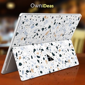 skin for surface pro 8, Terrazzo Design personalized gift, Fits Surface Pro 9 8 7 6 5 4 3 X,Surface Go, Surface Go 2, Go 3