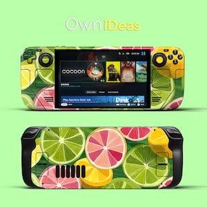 Steam Deck Skin Fresh Fruit Design for Best Friends Vinyl Sticker for Steam Deck and Steam Deck Oled Clear Case