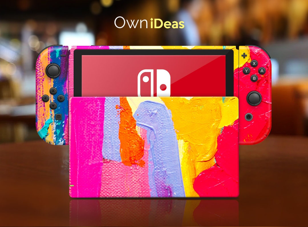 Nintendo Switch Full Set Skin, Abstract Oil Painting Design