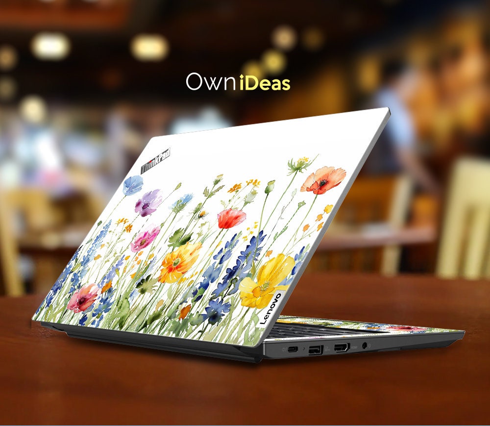 Lenovo Computer Stickers Vivid Flower Design Personalized Customizable ...