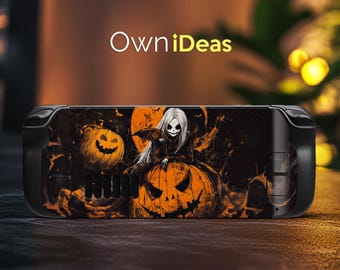 Steam Deck Oled Protective Film Halloween Spirit Graphic Vinyl Sticker Suitable for Steam Deck and Steam Deck Oled Clear Case